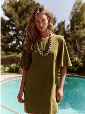 Free People Olive Green Mini Dress